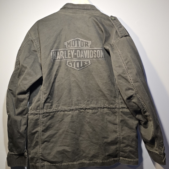 Harley-Davidson Olive Military Field Jacket - Picture 2 of 4
